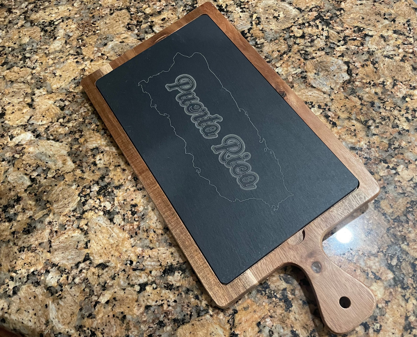 Puerto Rico Laser Engraved Cheese board