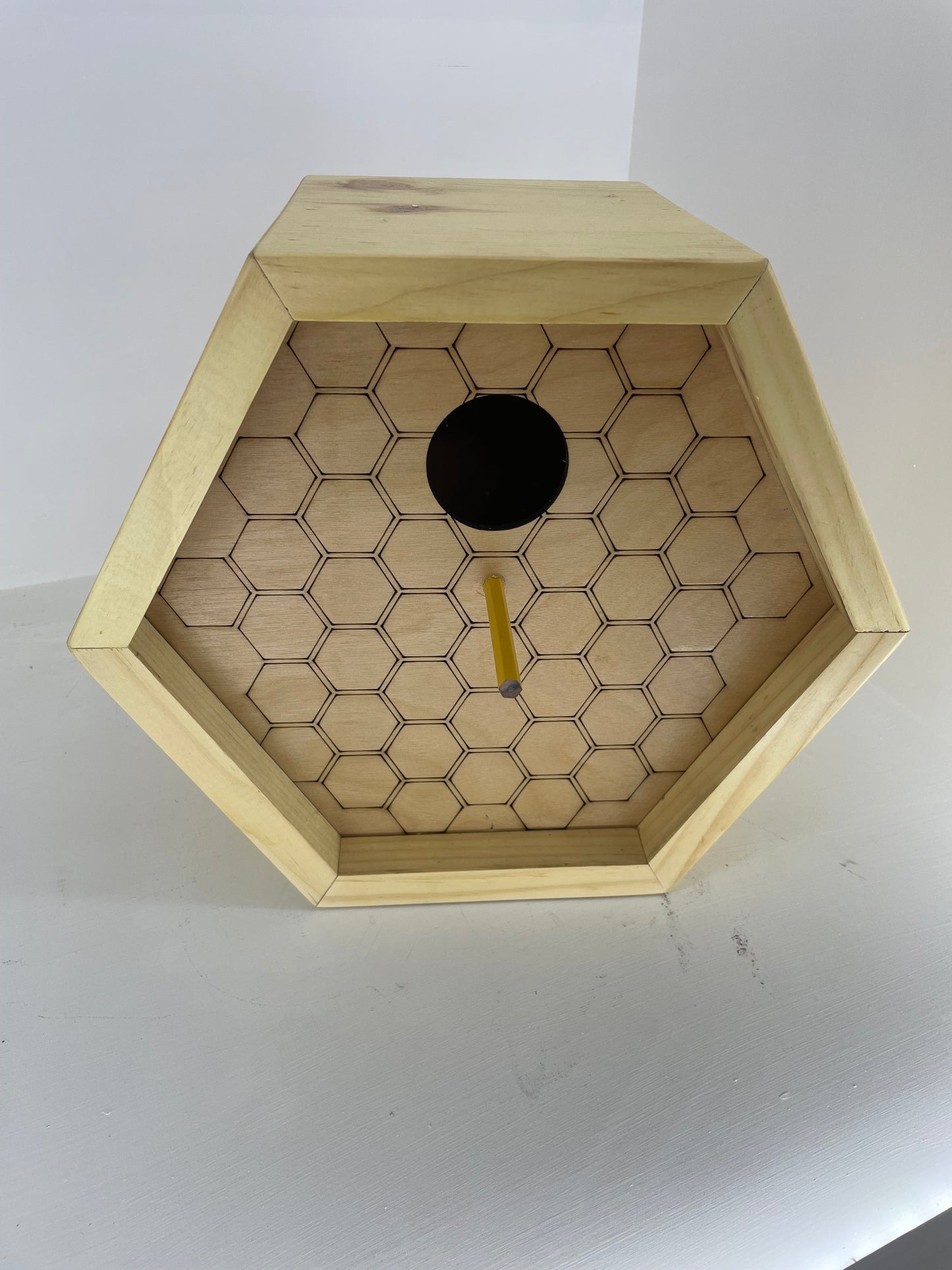 Octagon Shaped Birdhouse made of Pine