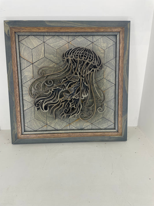 3d Art Laser Cut Jelly Fish